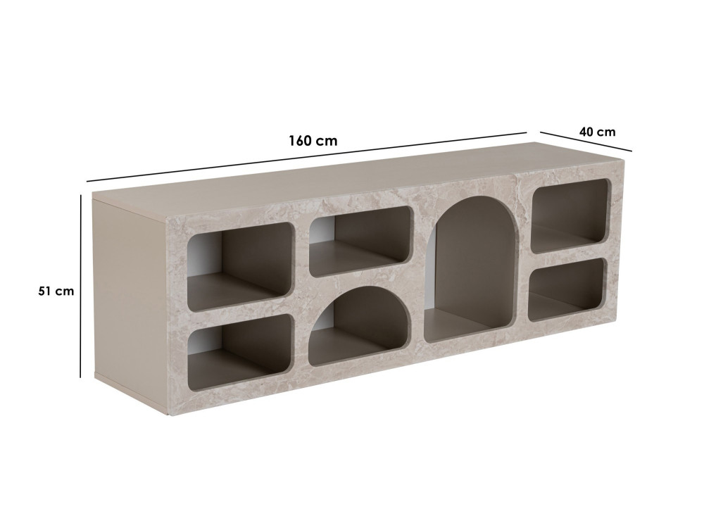 Houten dressoir "Ferlis" - 160 x 40 x 51 cm - Travertin