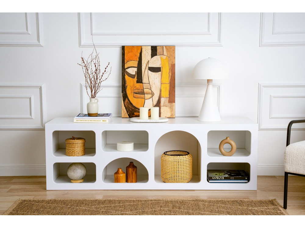 Houten dressoir "Ferlis" - 160 x 40 x 51 cm - Wit