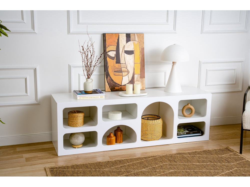 Houten dressoir "Ferlis" - 160 x 40 x 51 cm - Wit