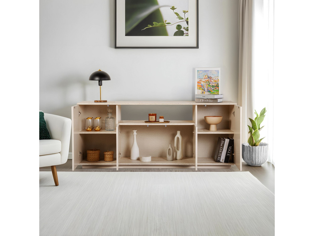 Houten console "Arista" 180 x 44,5 x 75 cm - Mink