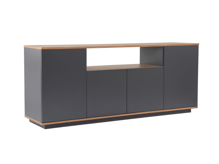 Houten dressoir "Arista" - 180 x 44 x 75 cm - Antracietgrijs