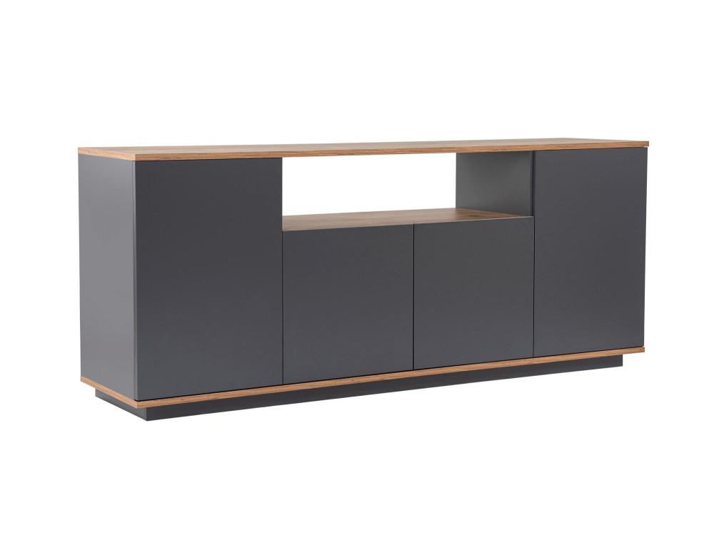 Houten dressoir "Arista" - 180 x 44 x 75 cm - Antracietgrijs