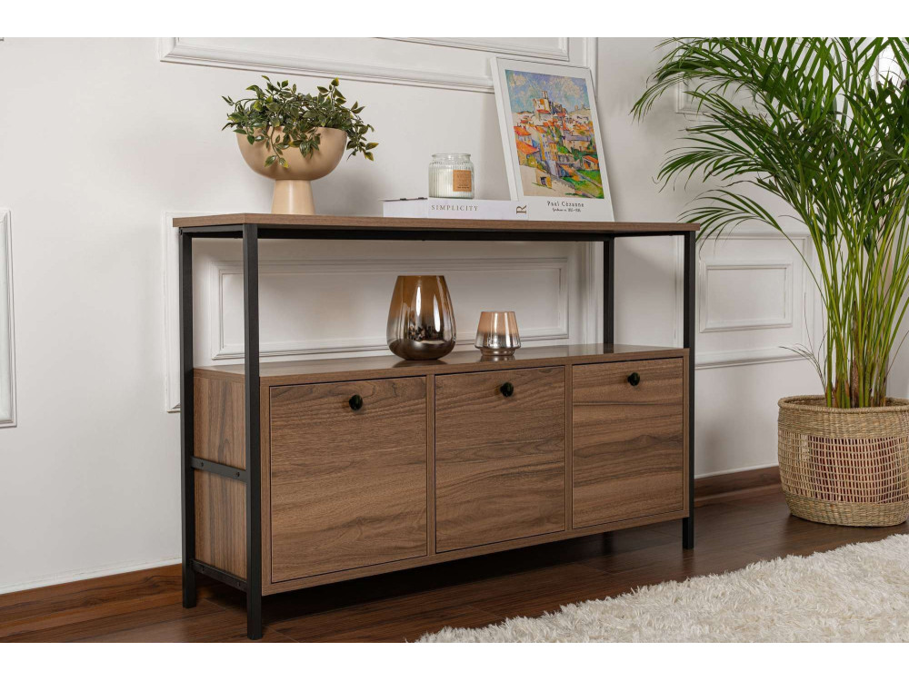 Houten dressoir "Solace" - 120 x 30 x 77 cm - Bruin