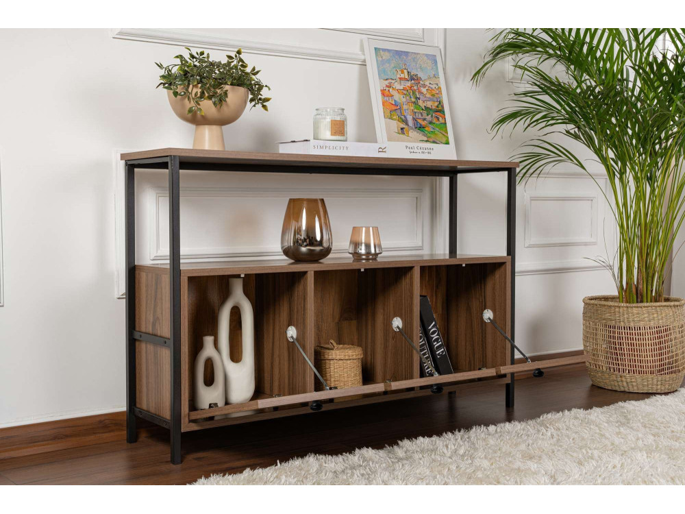 Houten dressoir "Solace" - 120 x 30 x 77 cm - Bruin