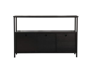 Houten dressoir "Solace" - 120 x 30 x 77 cm - Zwart