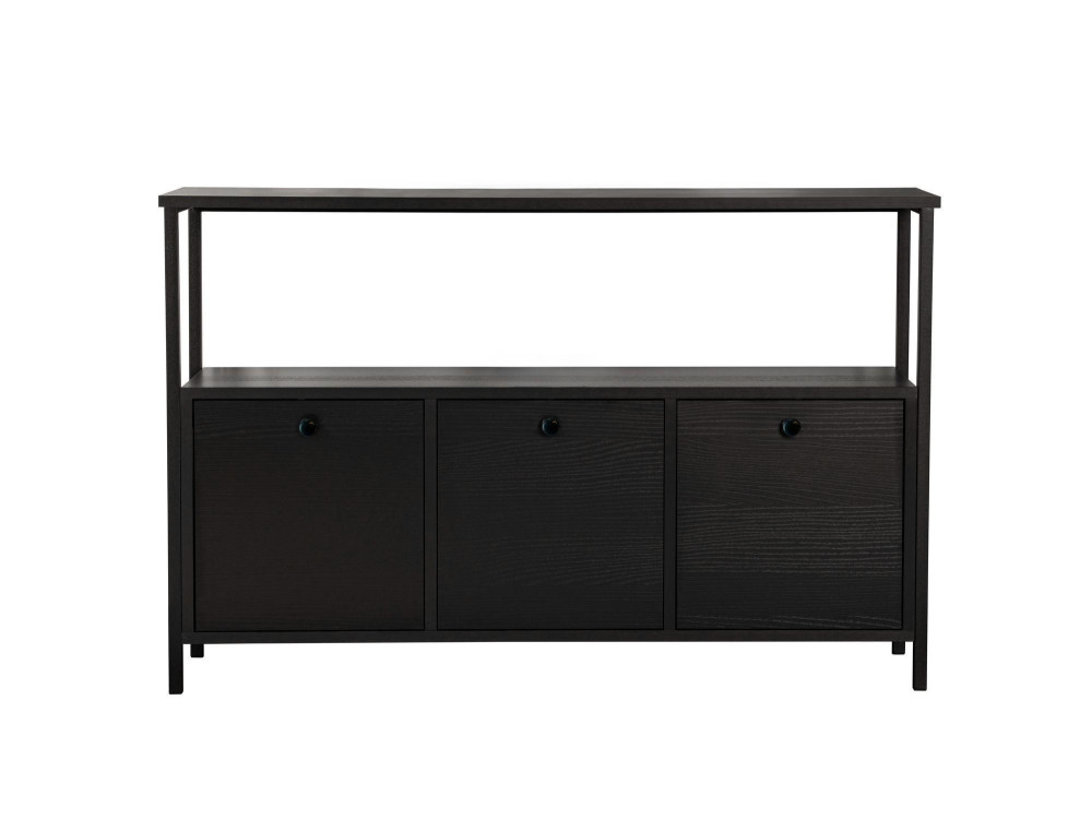 Houten dressoir "Solace" - 120 x 30 x 77 cm - Zwart