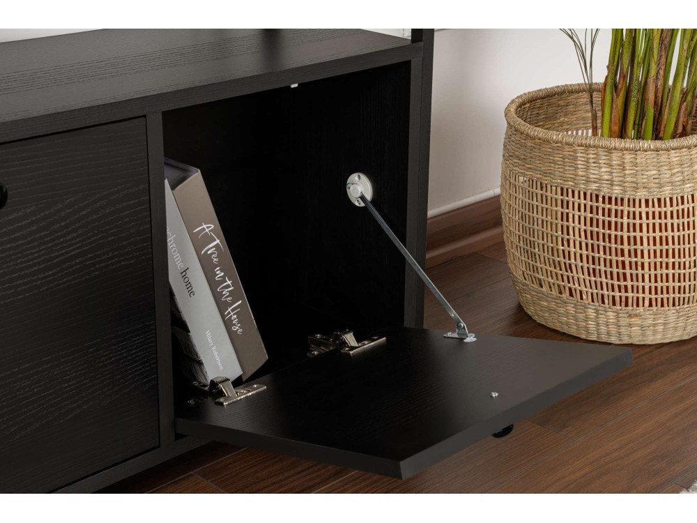 Houten dressoir "Solace" - 120 x 30 x 77 cm - Zwart