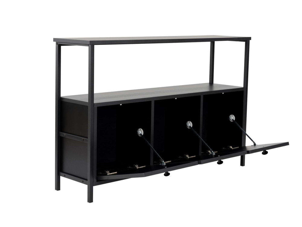 Houten dressoir "Solace" - 120 x 30 x 77 cm - Zwart