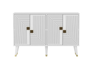 Houten dressoir "Ahart" - 120 x 30 x 80 cm - Wit
