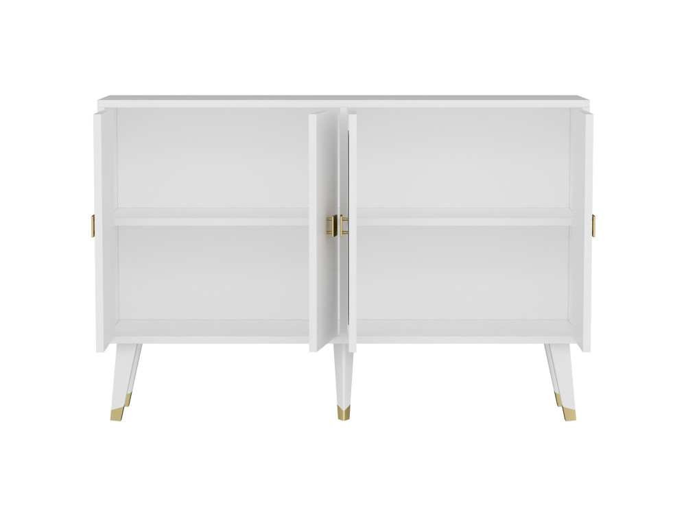 Houten dressoir "Ahart" - 120 x 30 x 80 cm - Wit
