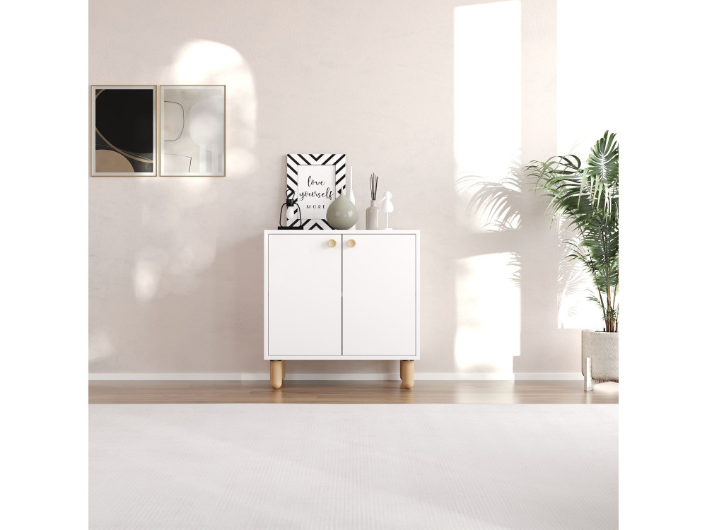 Houten dressoir "Lina" - 72 x 36 x 73 cm - Wit