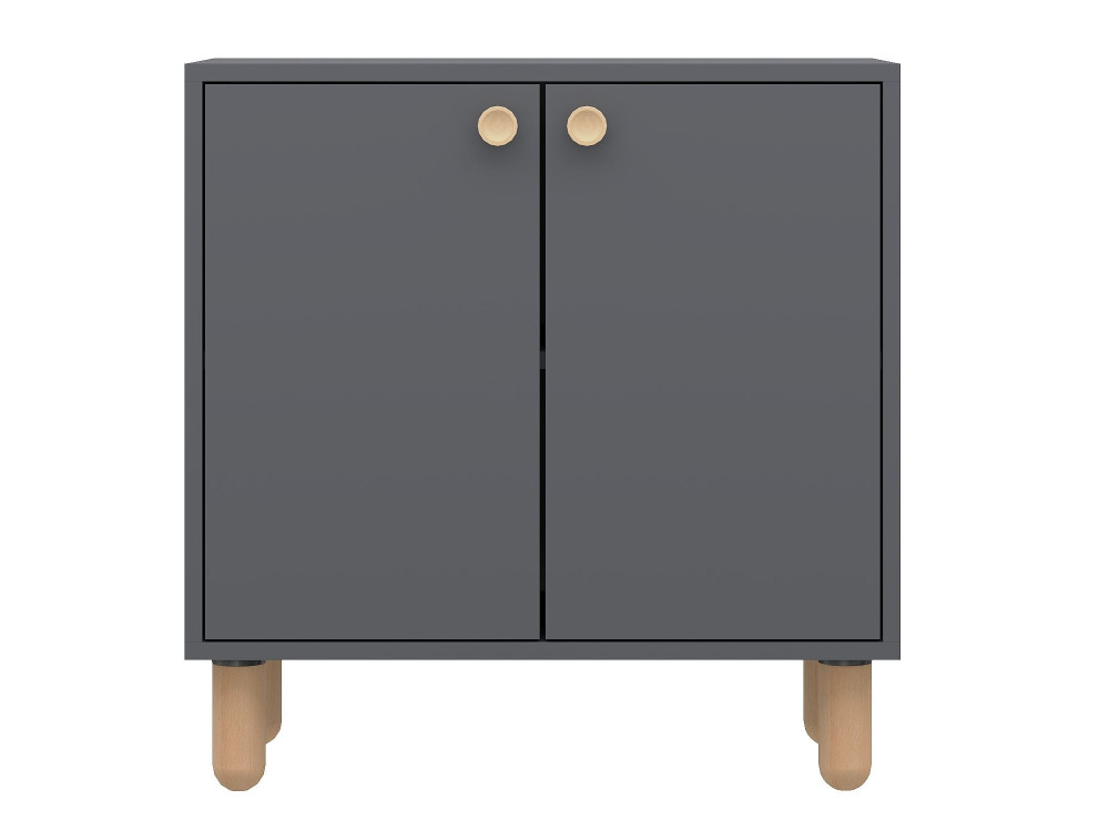 Houten dressoir "Lina" - 72 x 36 x 73 cm - Antracietgrijs