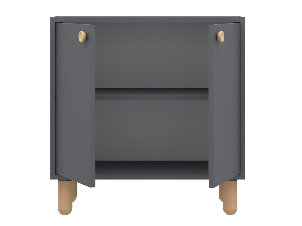 Houten dressoir "Lina" - 72 x 36 x 73 cm - Antracietgrijs