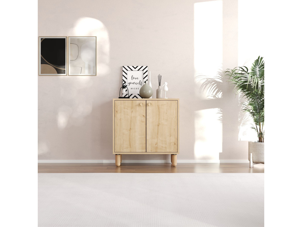 Houten dressoir "Lina" - 72 x 36 x 73 cm - Beige