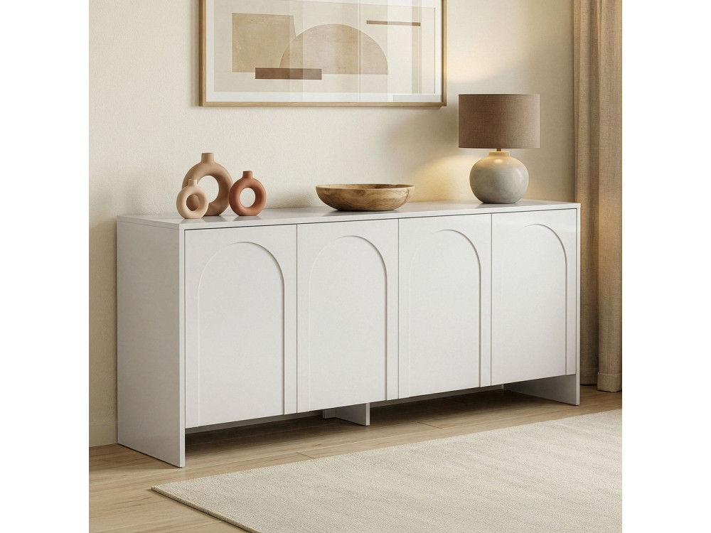 Houten dressoir "Arlen" - 180 x 45 x 80 cm - Wit