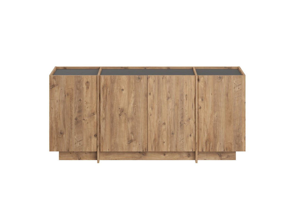 Houten dressoir "Dorma" - 180 x 45 x 80 cm - Atlantic Pine / Antraciet