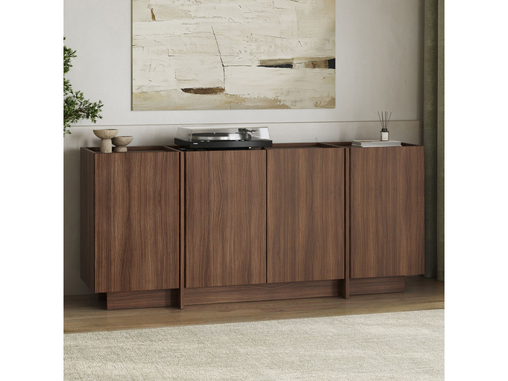 Houten dressoir "Dorma" - 180 x 45 x 80 cm - Notelaar Milano