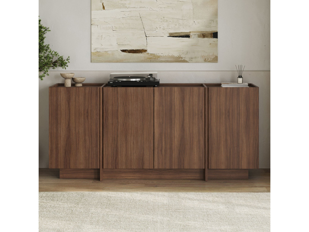 Houten dressoir "Dorma" - 180 x 45 x 80 cm - Notelaar Milano