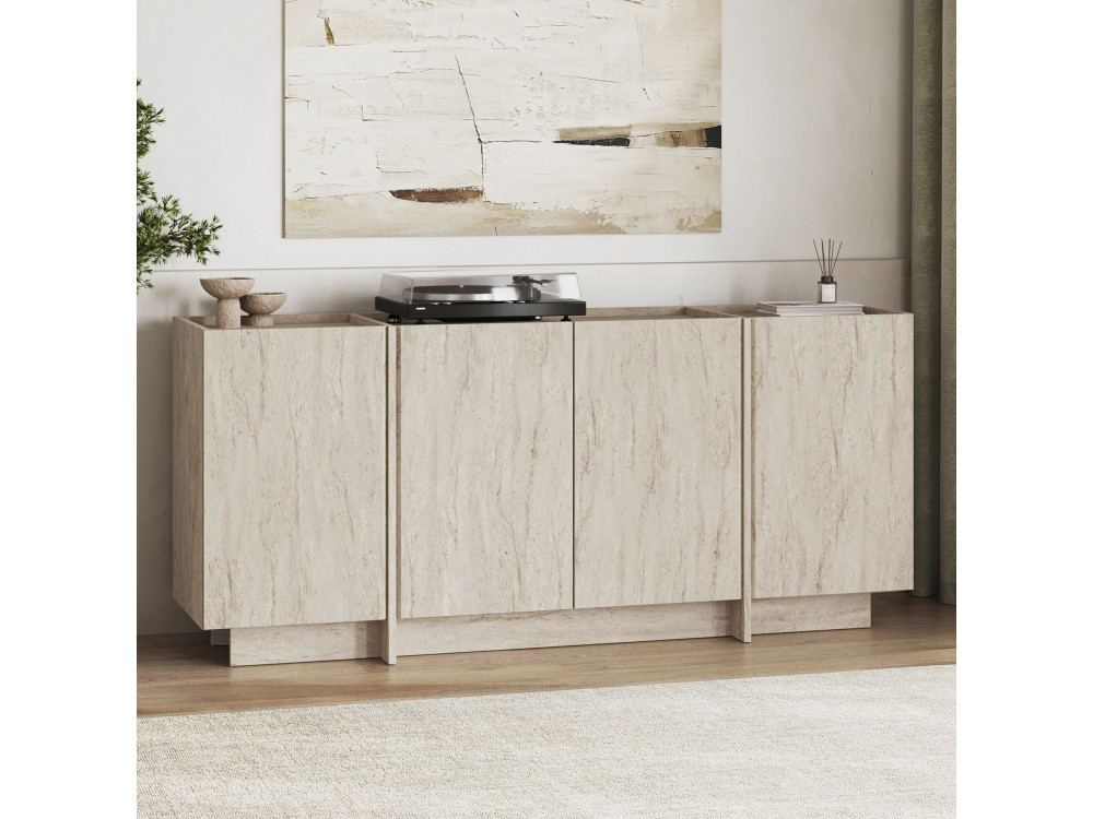 Houten dressoir "Dorma" - 180 x 45 x 80 cm - Travertin