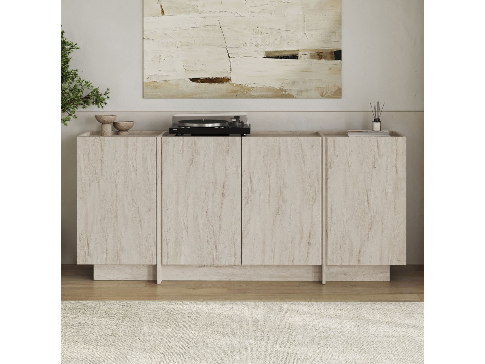 Houten dressoir "Dorma" - 180 x 45 x 80 cm - Travertin