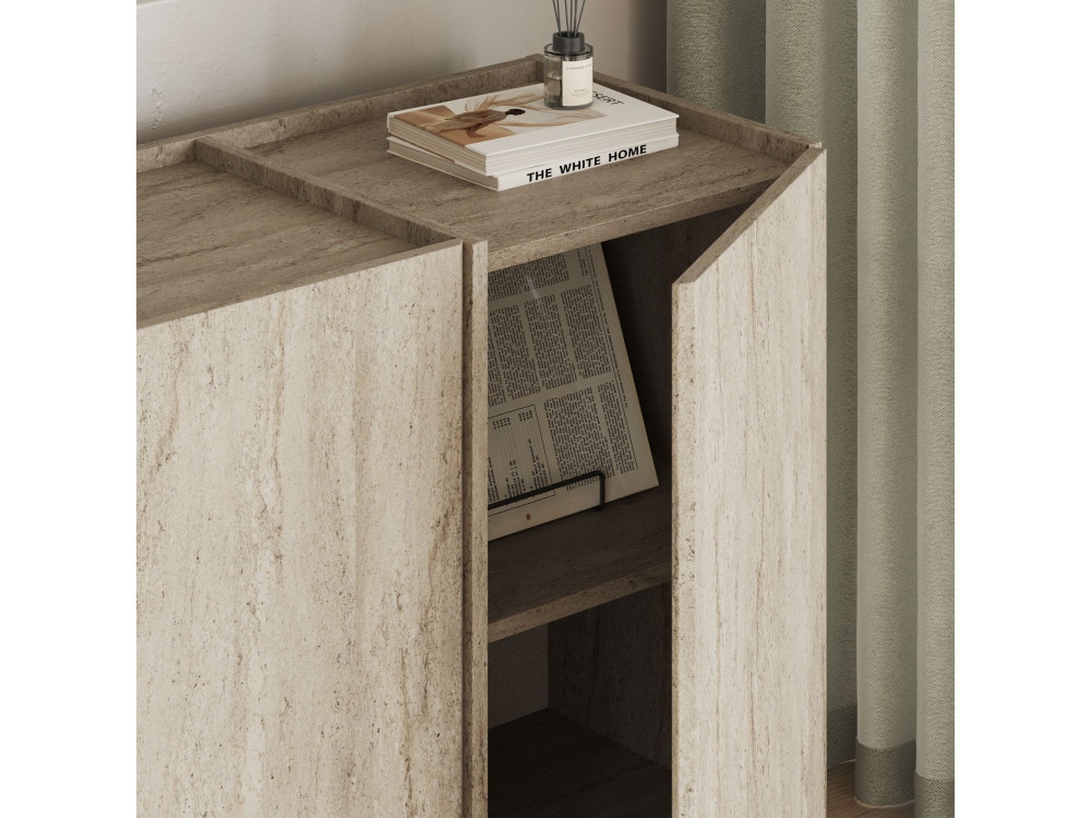 Houten dressoir "Dorma" - 180 x 45 x 80 cm - Travertin