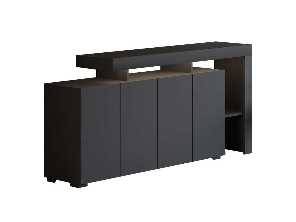 Houten dressoir "Beliz" - 170 x 35 x 80 cm - Antraciet
