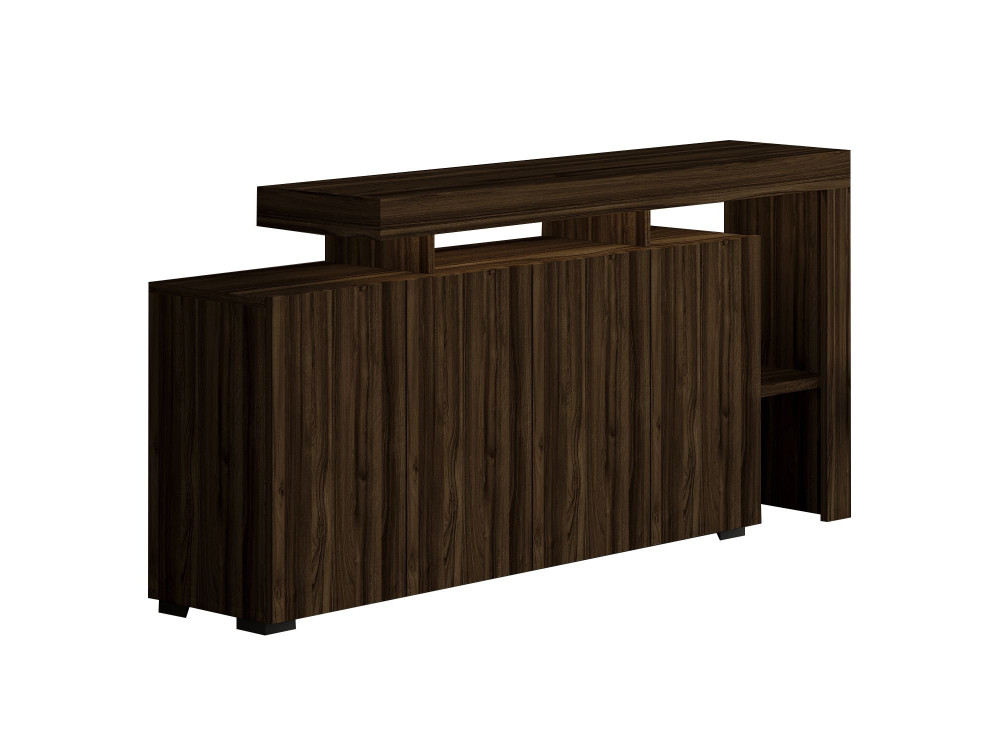 Houten dressoir "Beliz" - 170 x 35 x 80 cm - Notelaar