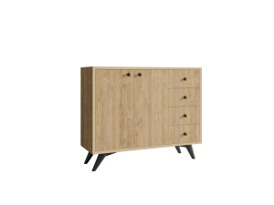 Houten dressoir "Waga" - 100 x 35 x 82 cm - Bruin
