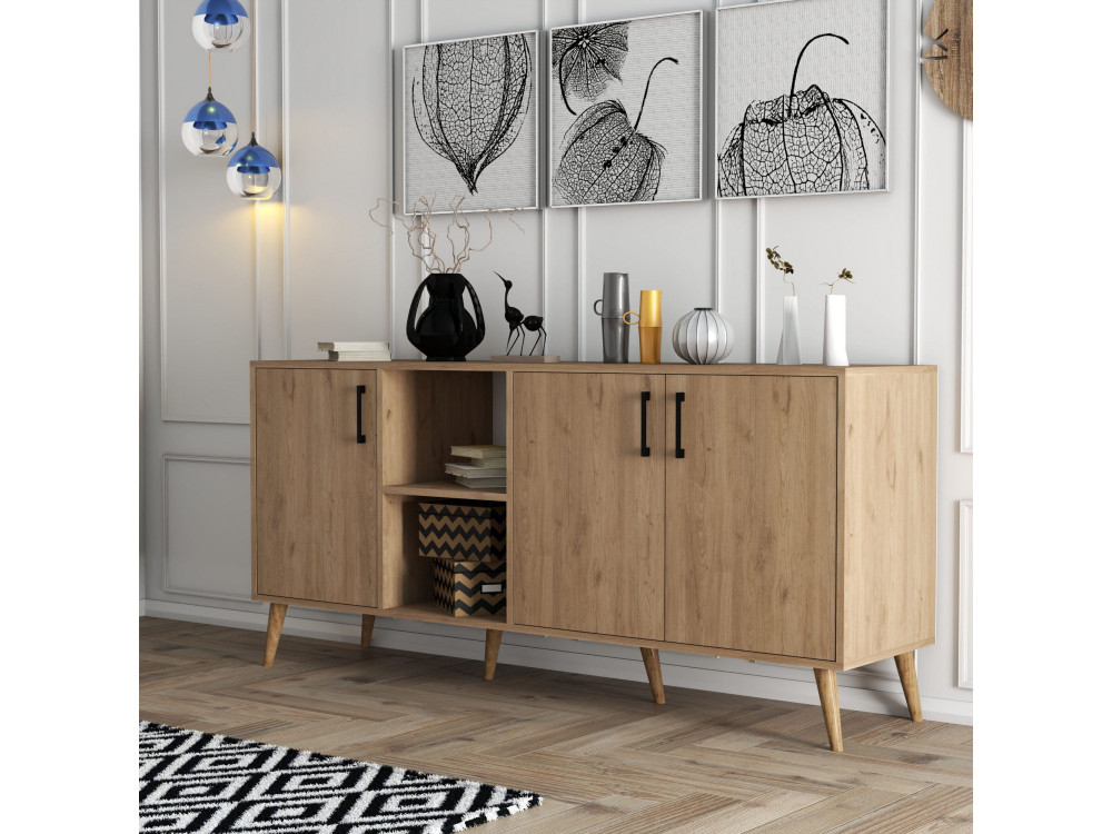 Houten buffetkast "Exxen" - 180 x 45 x 80 cm - Bruin