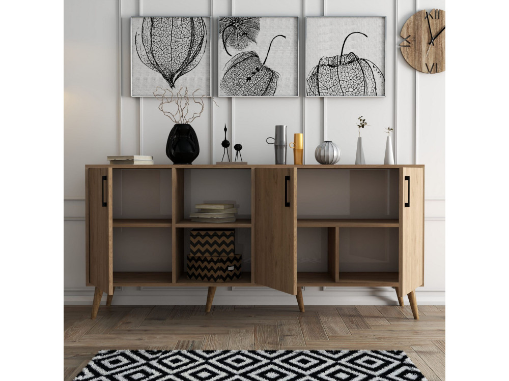 Houten buffetkast "Exxen" - 180 x 45 x 80 cm - Bruin