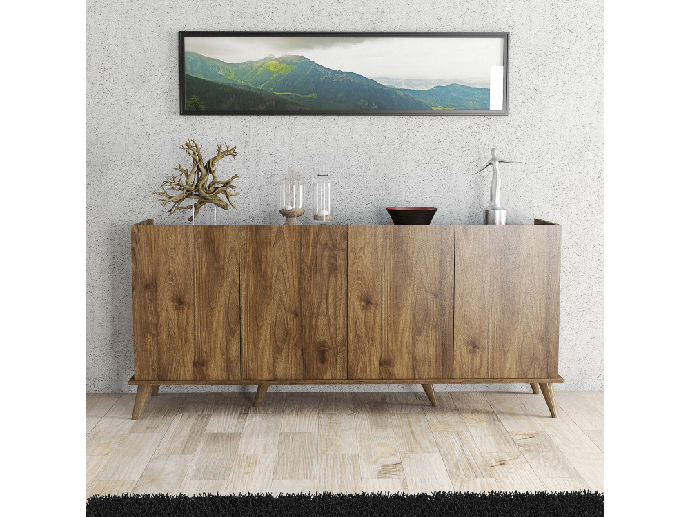 Houten dressoir "Elegante" - 180 x 45 x 80 cm - Bruin