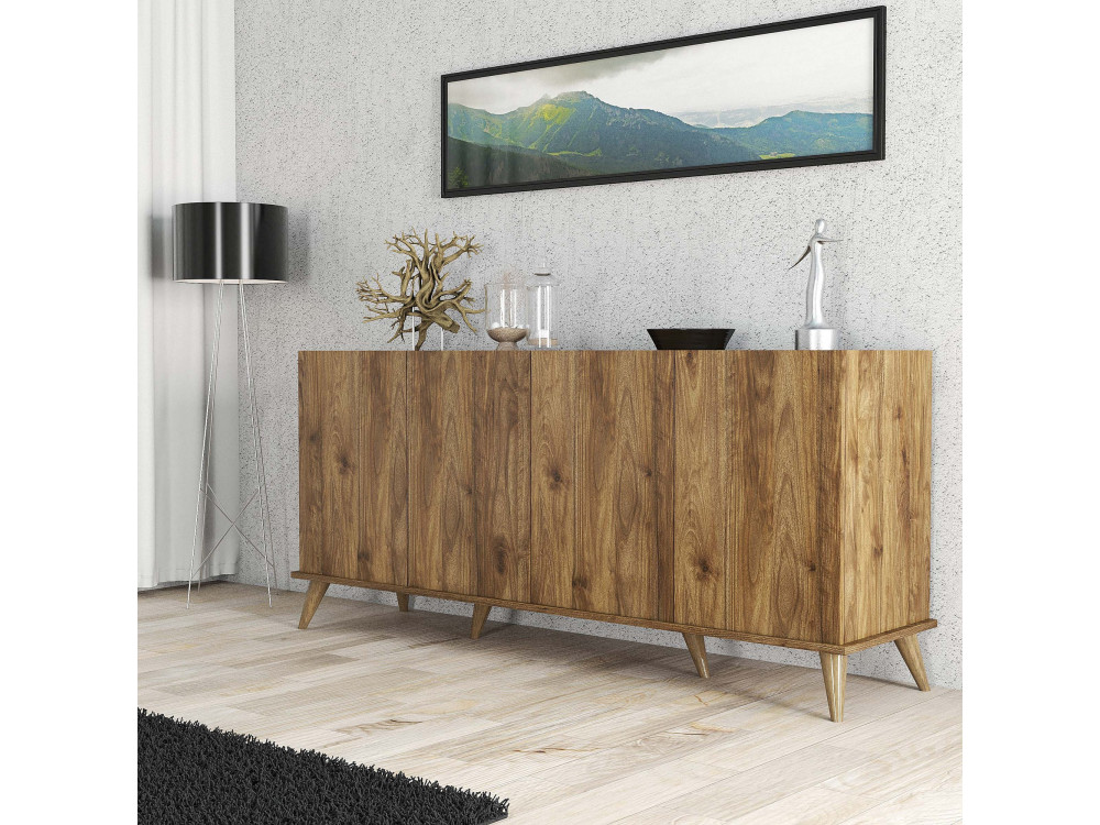Houten dressoir "Elegante" - 180 x 45 x 80 cm - Bruin