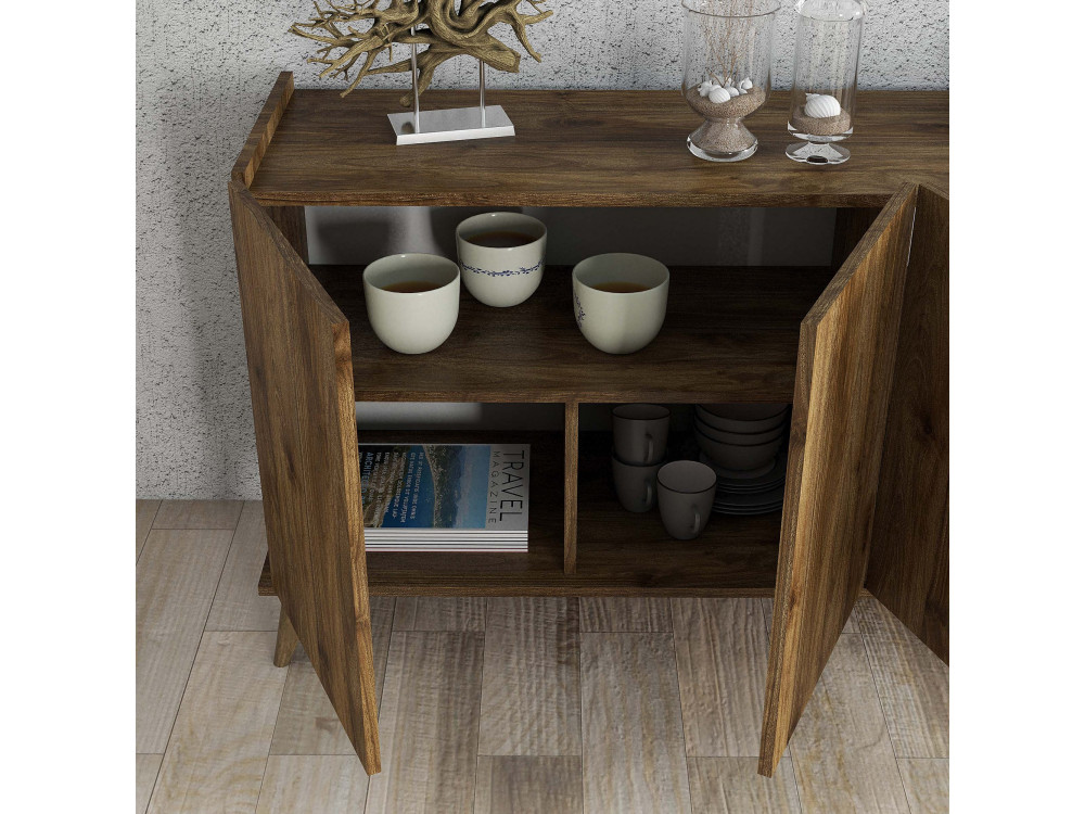 Houten dressoir "Elegante" - 180 x 45 x 80 cm - Bruin