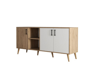 Houten buffetkast "Exxen" - 180 x 45 x 80 cm - Wit