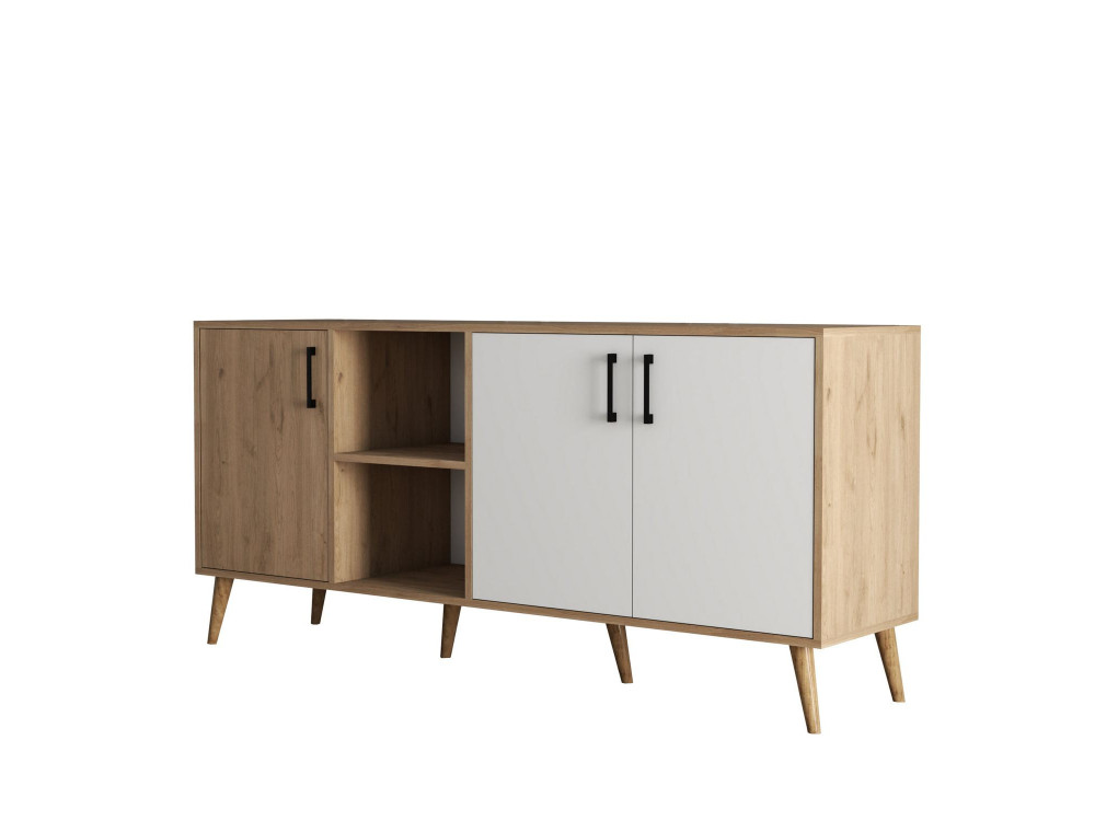 Houten buffetkast "Exxen" - 180 x 45 x 80 cm - Wit