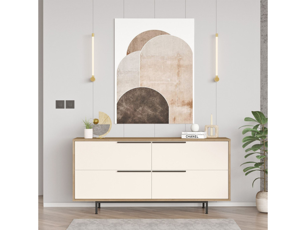 Houten dressoir ON3-SW - 160 x 44 x 74 cm - Wit