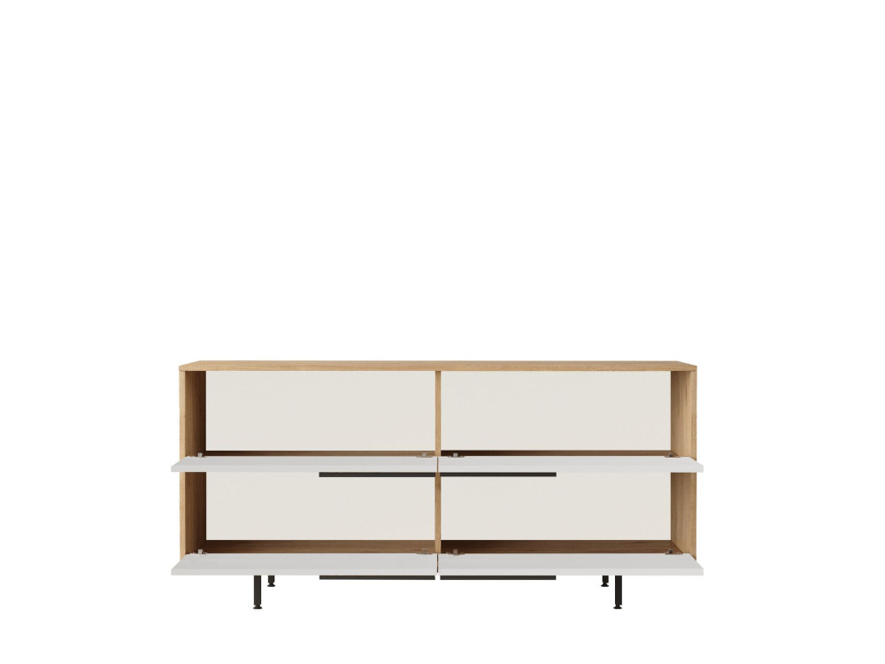 Houten dressoir ON3-SW - 160 x 44 x 74 cm - Wit