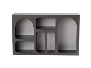 Houten dressoir Liva 120" - 120 x 37 x 74 cm - Antracietgrijs