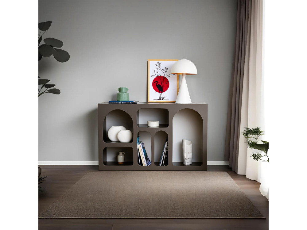 Houten dressoir Liva 120" - 120 x 37 x 74 cm - Antracietgrijs