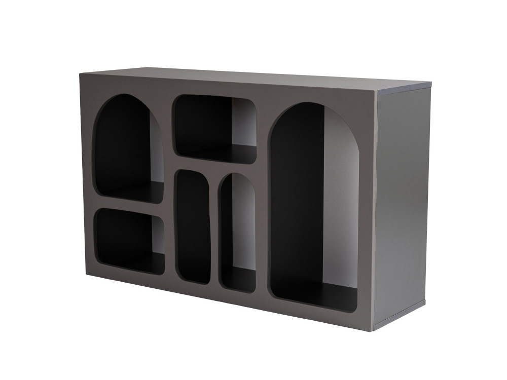 Houten dressoir Liva 120" - 120 x 37 x 74 cm - Antracietgrijs