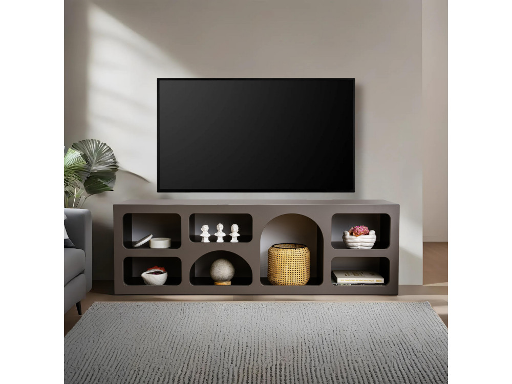 Houten dressoir "Ferlis" - 160 x 40 x 51 cm - Antracietgrijs