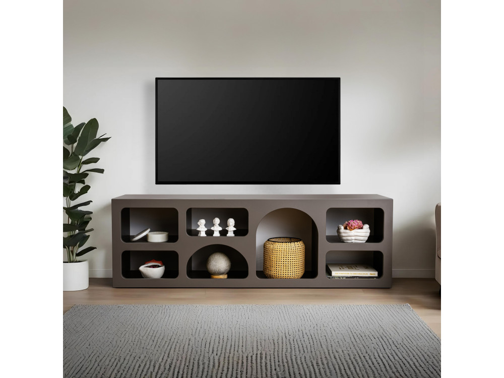 Houten dressoir "Ferlis" - 160 x 40 x 51 cm - Antracietgrijs