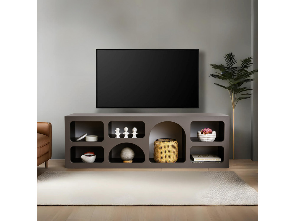 Houten dressoir "Ferlis" - 160 x 40 x 51 cm - Antracietgrijs