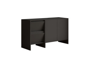 Houten dressoir Laris 130" - 130 x 44 x 82 cm - Antracietgrijs