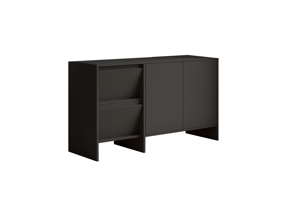 Houten dressoir Laris 130" - 130 x 44 x 82 cm - Antracietgrijs