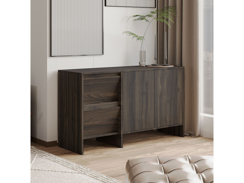 Houten dressoir Laris 130" - 130 x 44 x 82 cm - Bruin