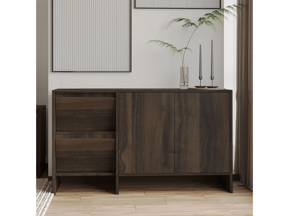 Houten dressoir Laris 130" - 130 x 44 x 82 cm - Bruin