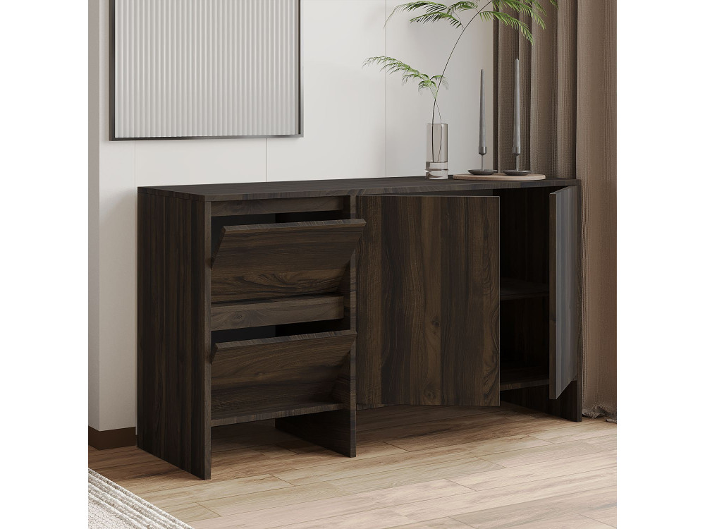 Houten dressoir Laris 130" - 130 x 44 x 82 cm - Bruin