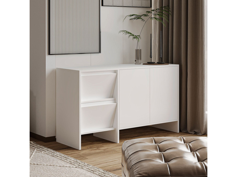 Houten dressoir Laris 130" - 130 x 44 x 82 cm - Wit