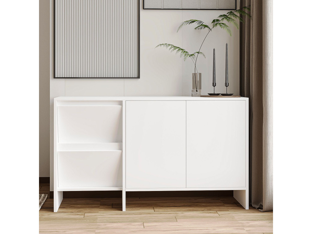 Houten dressoir Laris 130" - 130 x 44 x 82 cm - Wit